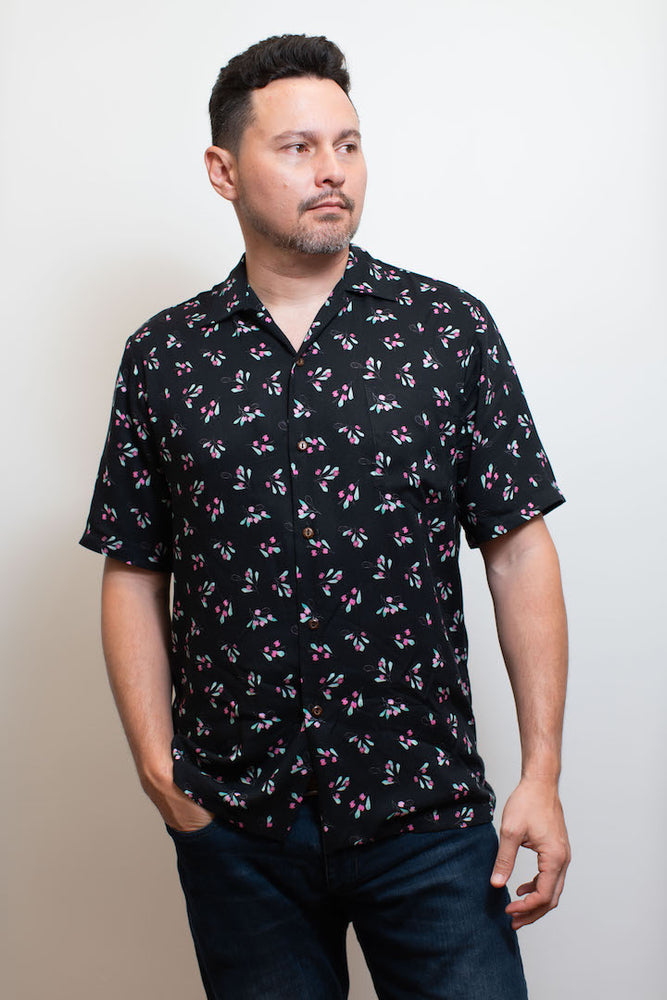 Aloha Shirt- 'A'ali'i Black