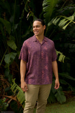 Kāne Aloha Shirt-Liko Lehua in Poni (purple)