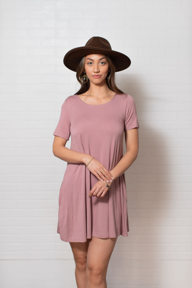 Punahele Tee Dress-Mauve