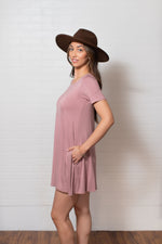 Punahele Tee Dress-Mauve ALL SALES FINAL