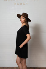 Punahele Tee Dress-Black ALL SALES FINAL