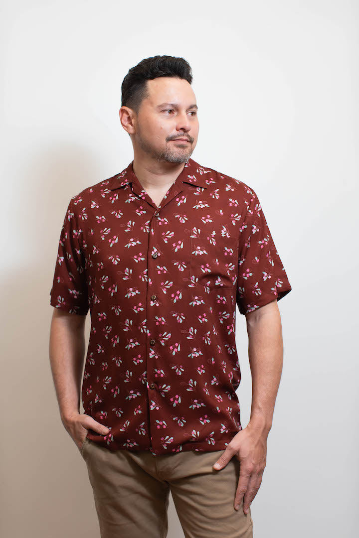 Kāne Aloha Shirt - ʻAʻaliʻi Maroon ALL SALES FINAL – Laha