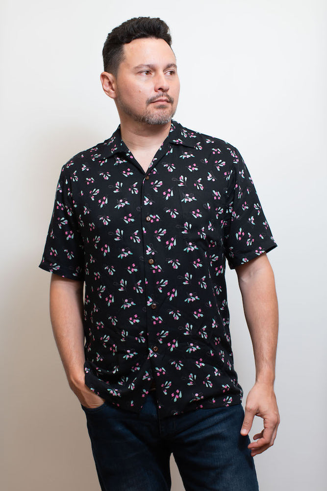 Kāne Aloha Shirt - ʻAʻaliʻi Black ALL SALES FINAL