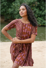 Kahelelani Punahele Tee Dress in Makuʻe