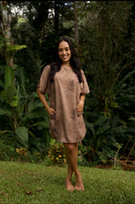 Kanani Dress-Liko Lehua in Maku'e (brown)