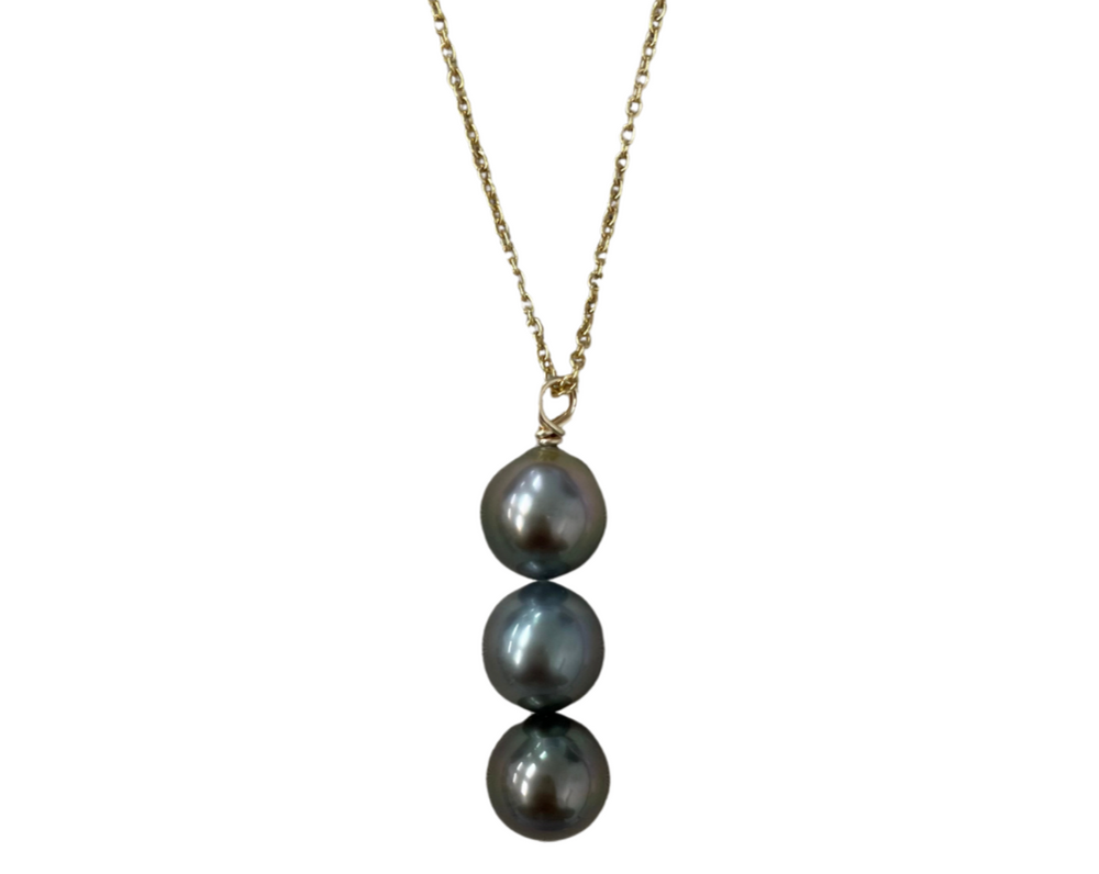 Tahitian Pearl Bar Lariat Necklace