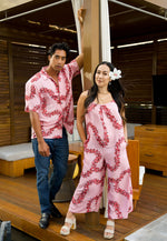Kāne Aloha Shirt - Lei ʻAʻaliʻi Pink
