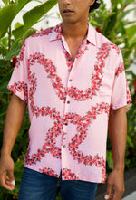 Kāne Aloha Shirt - Lei ʻAʻaliʻi Pink