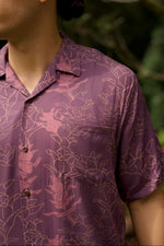 Kāne Aloha Shirt-Liko Lehua in Poni (purple)