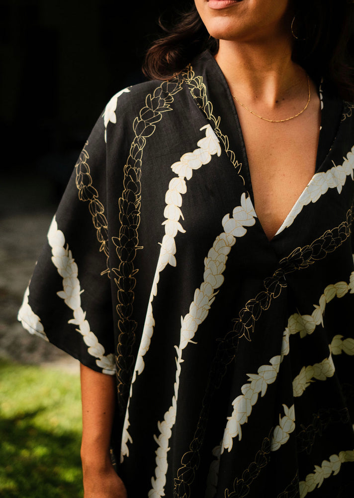 Lei Pīkake Short Dress-Vintage Charcoal