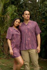 Kāne Aloha Shirt-Liko Lehua in Poni (purple)