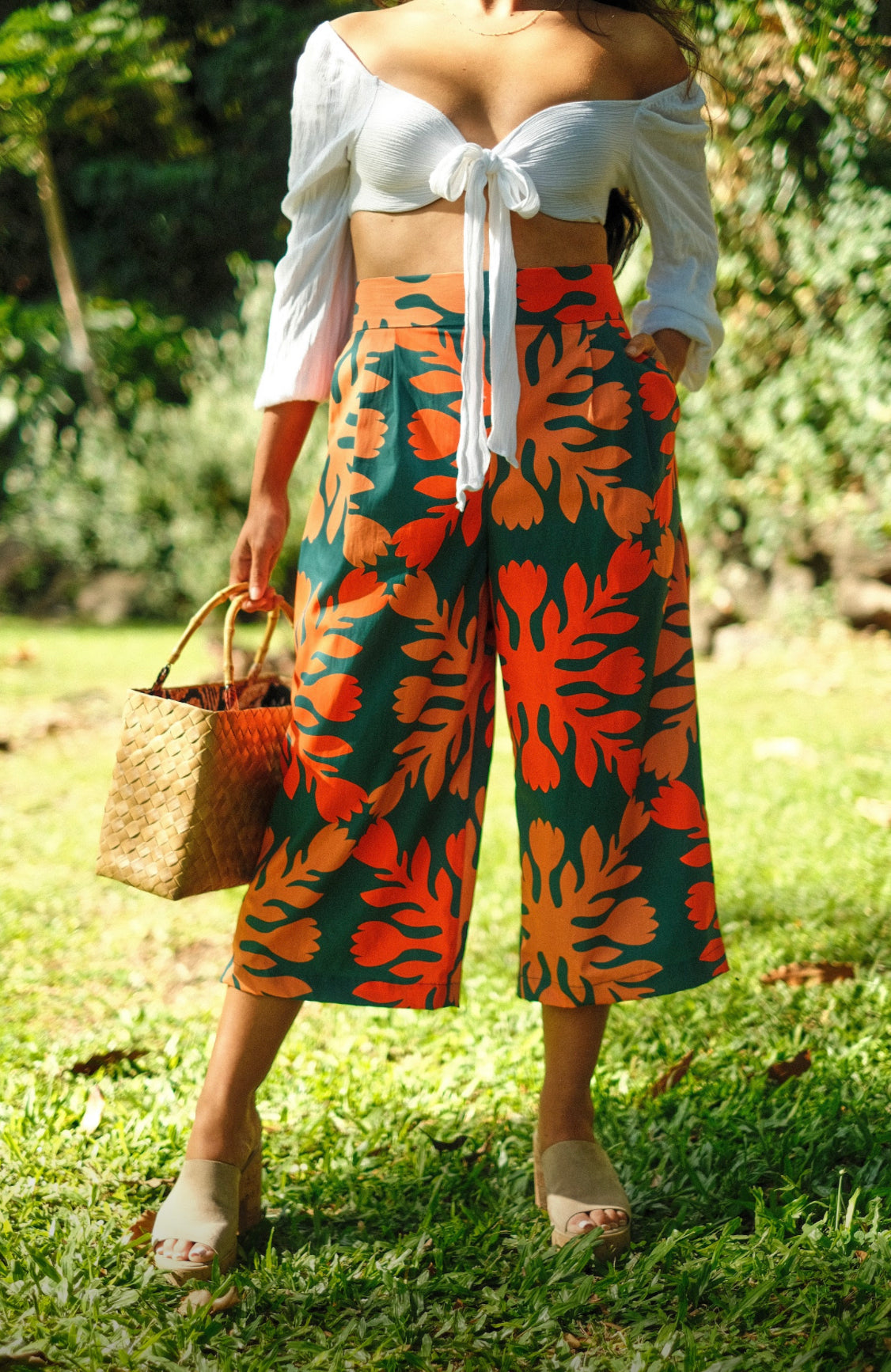 Quilt Crop Pants-Orange – Laha'ole Hawai'i