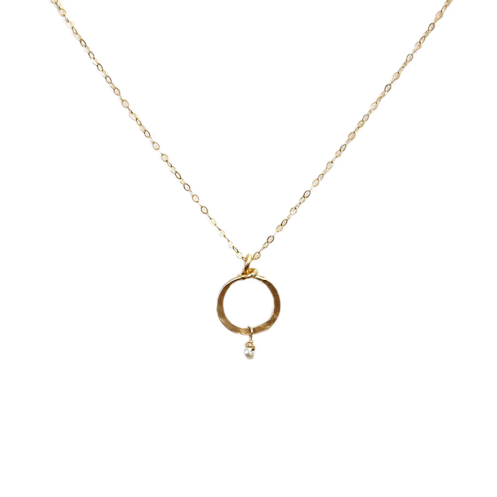 Circle & Pearl Necklace