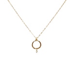 Circle & Pearl Necklace