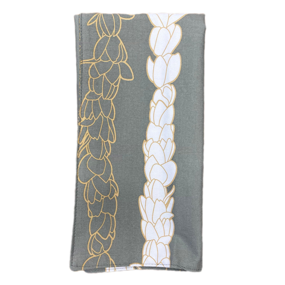Pīkake Lei Tea Towel - Hinahina/Gray