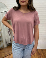 Punahele Short Sleeve Top - Mauve ALL SALES FINAL