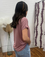 Punahele Short Sleeve Top - Mauve ALL SALES FINAL