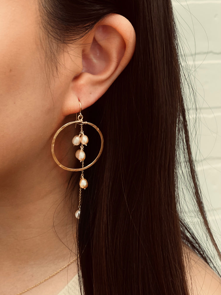 Pink Pearl Drop Dangles
