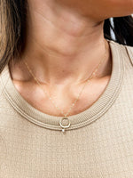 Circle & Pearl Necklace