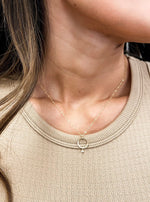 Circle & Pearl Necklace