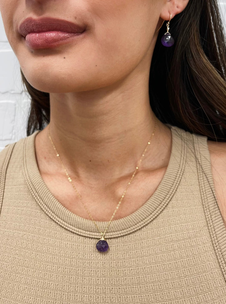 Gem Necklace - Purple