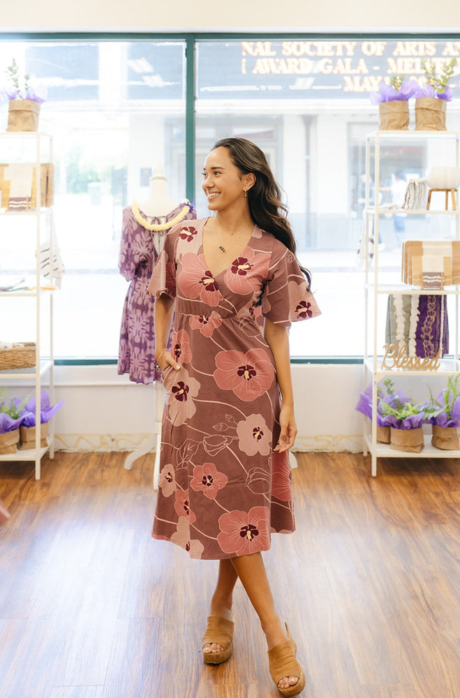 Hau Temple Dress - Mauve