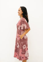 Hau Temple Dress - Mauve