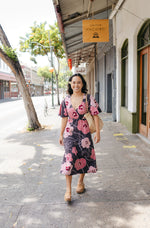 Hau Temple Dress - Charcoal