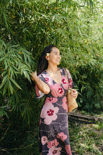 Hau Temple Dress - Charcoal