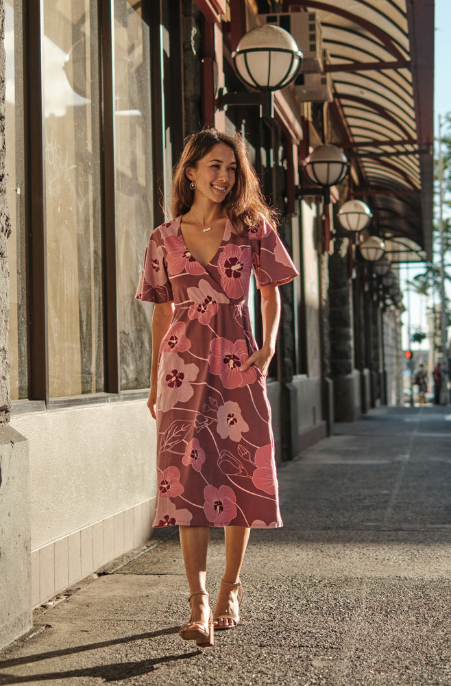 Hau Temple Dress - Mauve