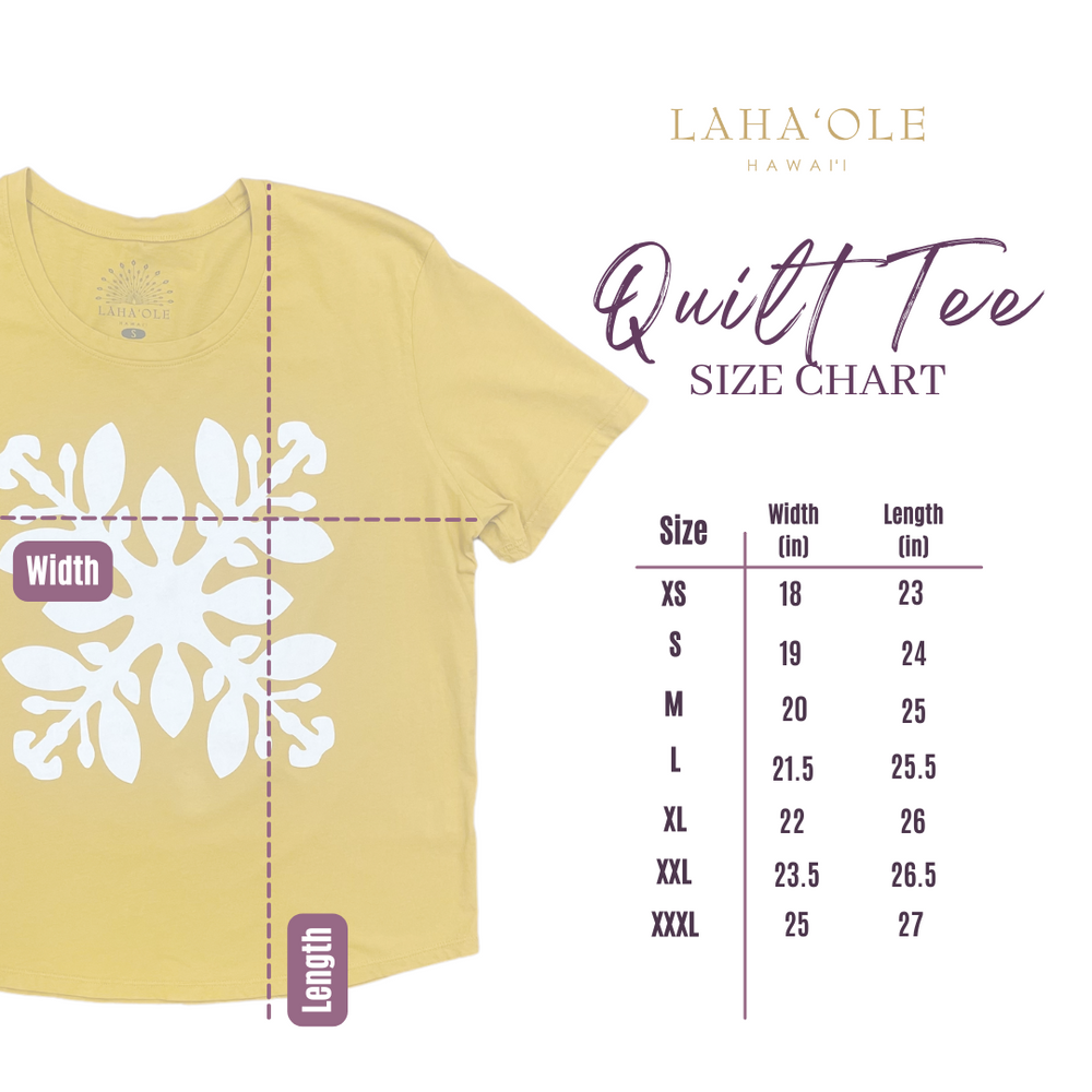 Quilt Tee - Puakenikeni Mustard