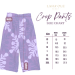 Quilt crop pants size chart