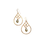 Kai Nalu 'Elua Earrings - Tahitian Pearl