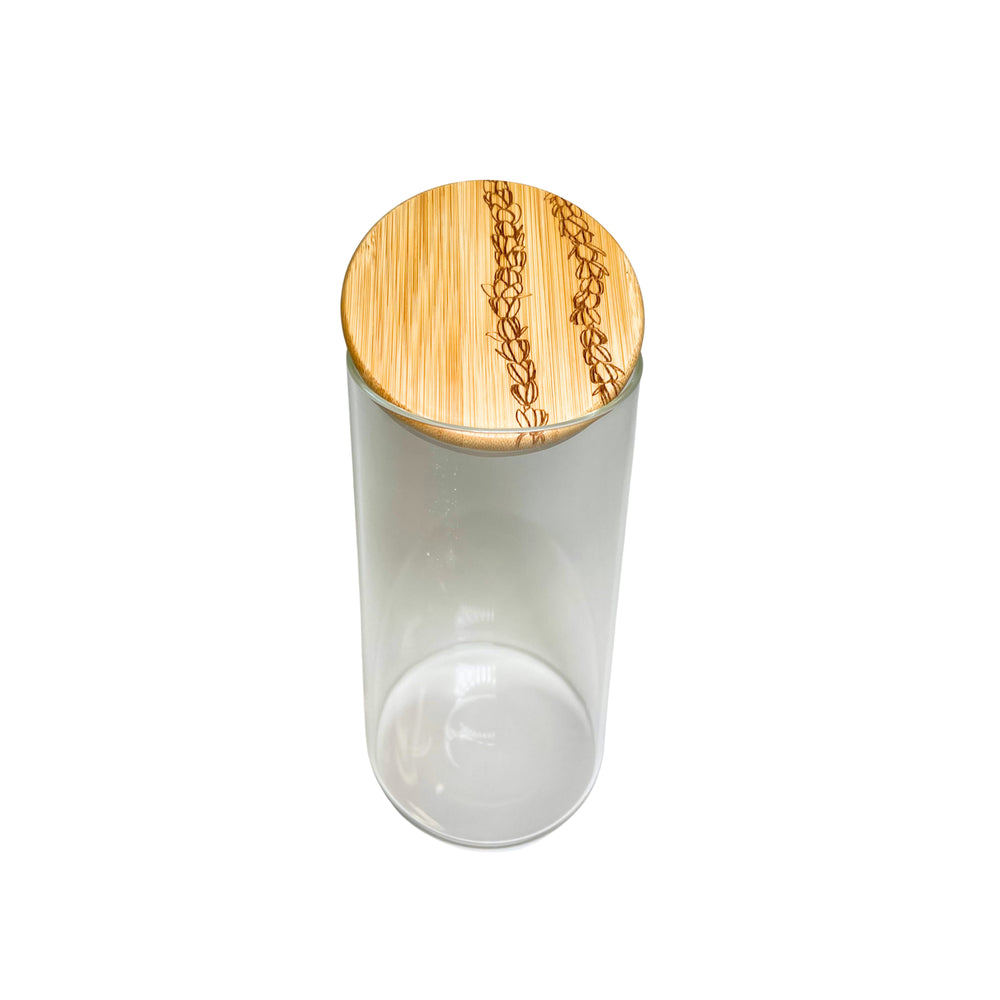 Pīkake Lei Bamboo Lid Jar - Medium