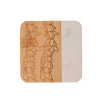 Pīkake Lei Marble & Bamboo Coaster