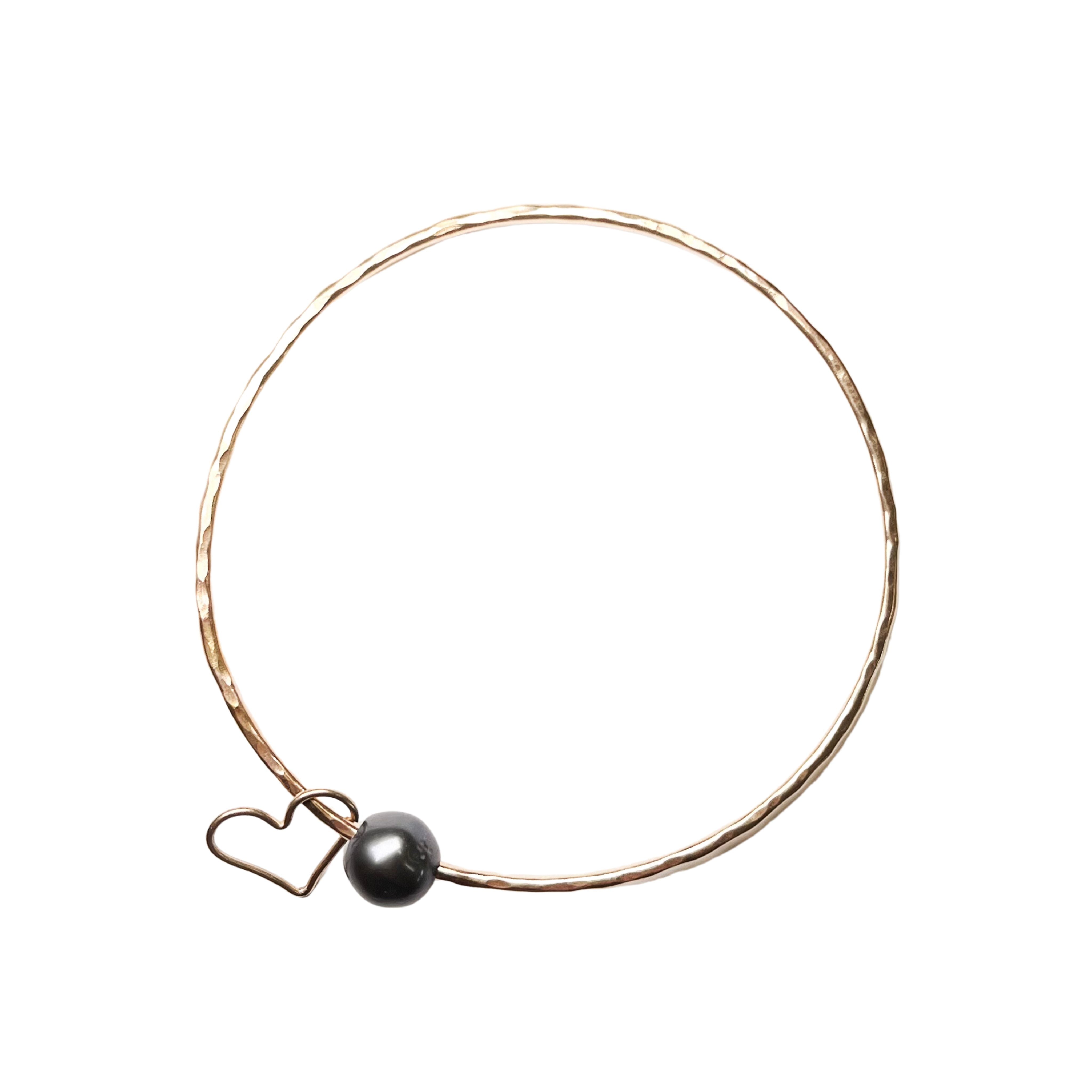 Tahitian Pearl Heart Bangle – Laha'ole Hawai'i