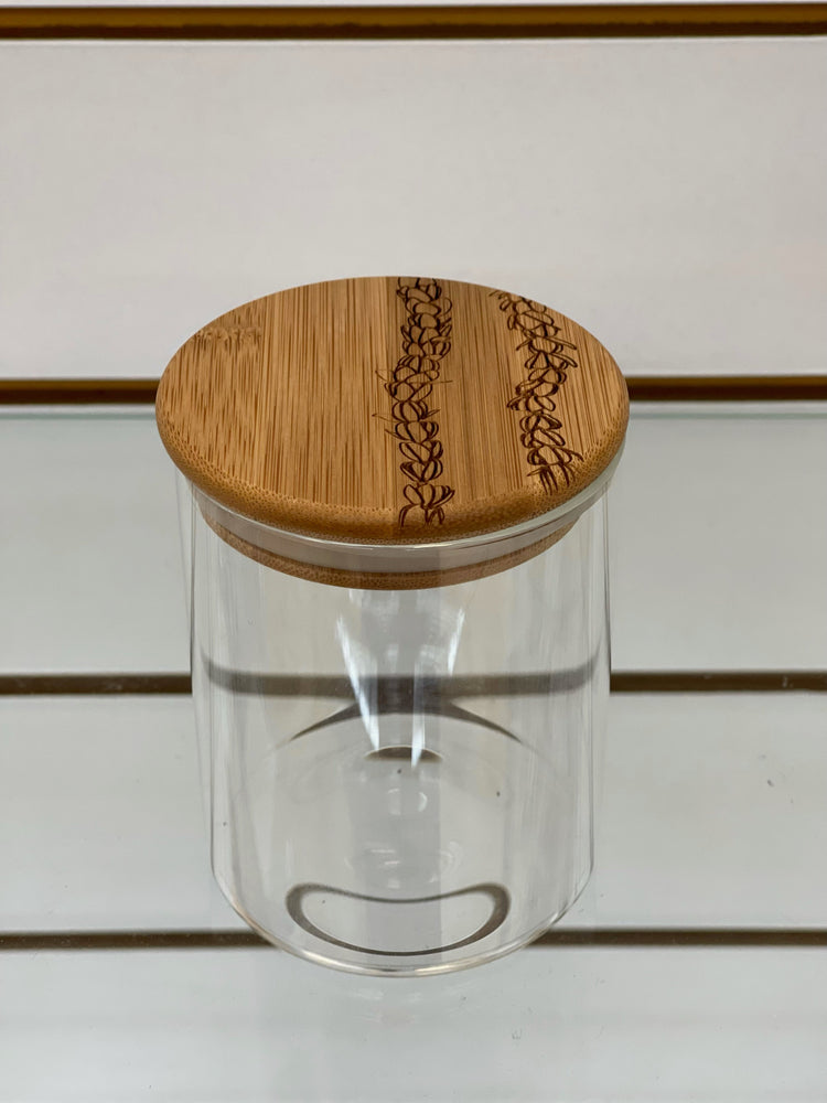 Pīkake Lei Bamboo Lid Jar - Small