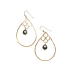 Kai Nalu 'Elua Earrings - Tahitian Pearl