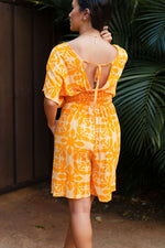 Quilt Shorts Romper - Puakenikeni