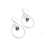 Kai Nalu 'Elua Earrings - Tahitian Pearl