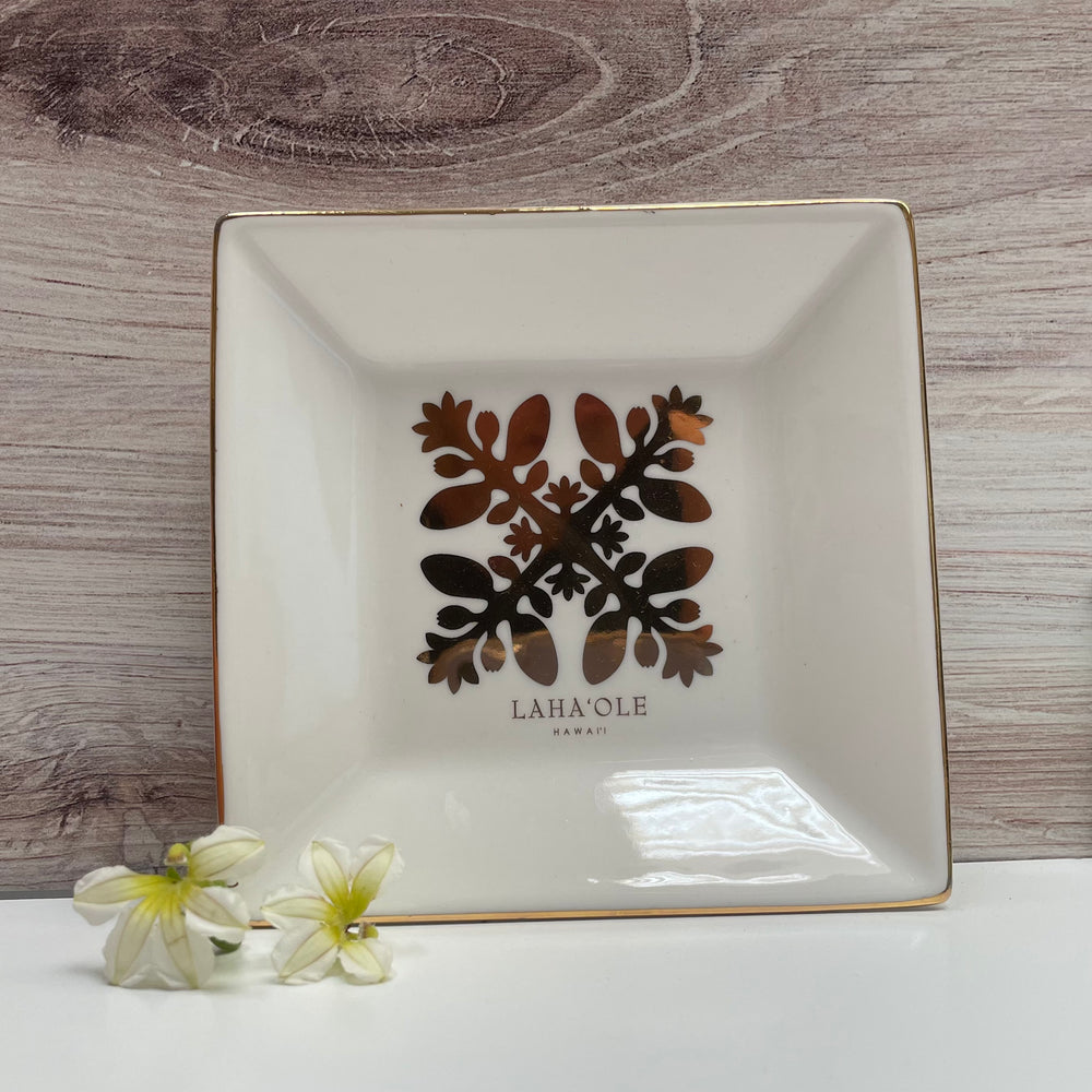 Quilt Jewelry Dish - Naupaka