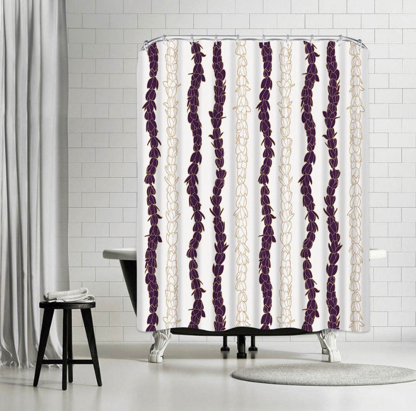 Pīkake Lei Shower Curtain - Poni/Purple