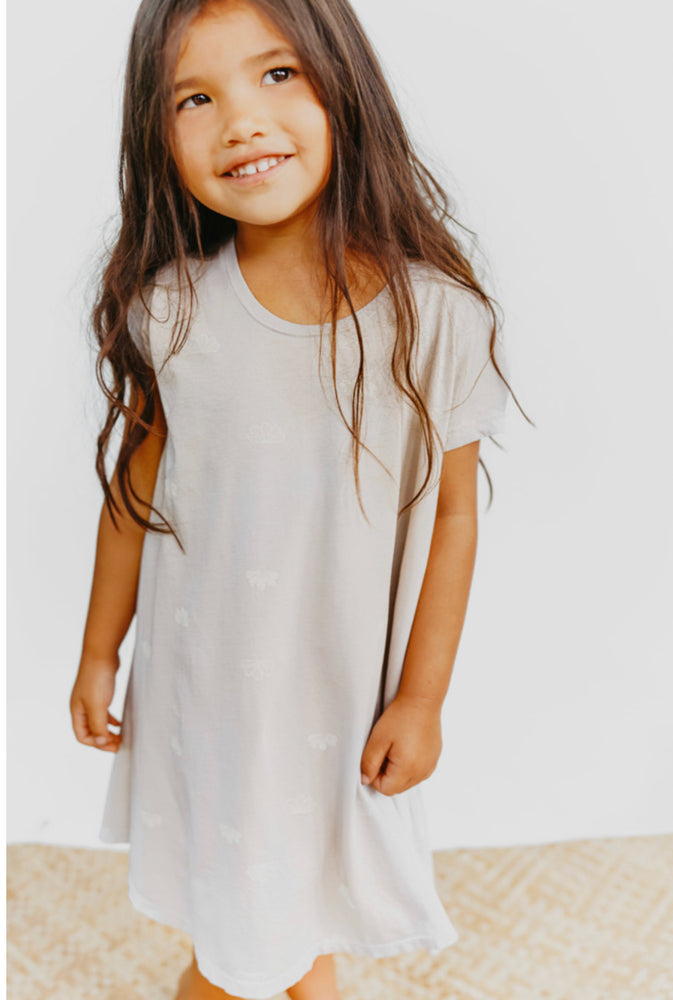 Naupaka Lani Dress (Keiki) - Sandfoam