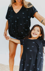 Naupaka Lani Dress (Keiki) - Black